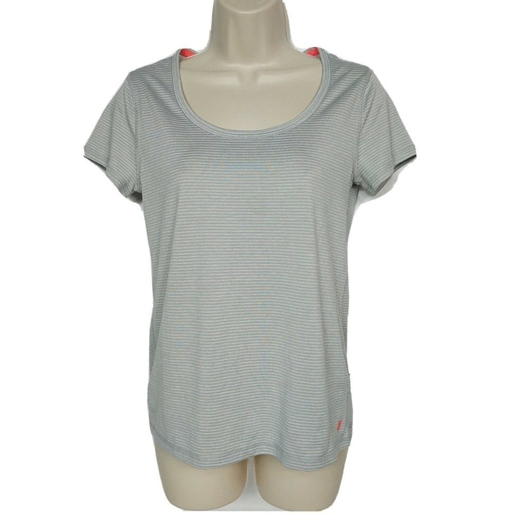 Joe Fresh Gray Striped Athletic Shirt Small